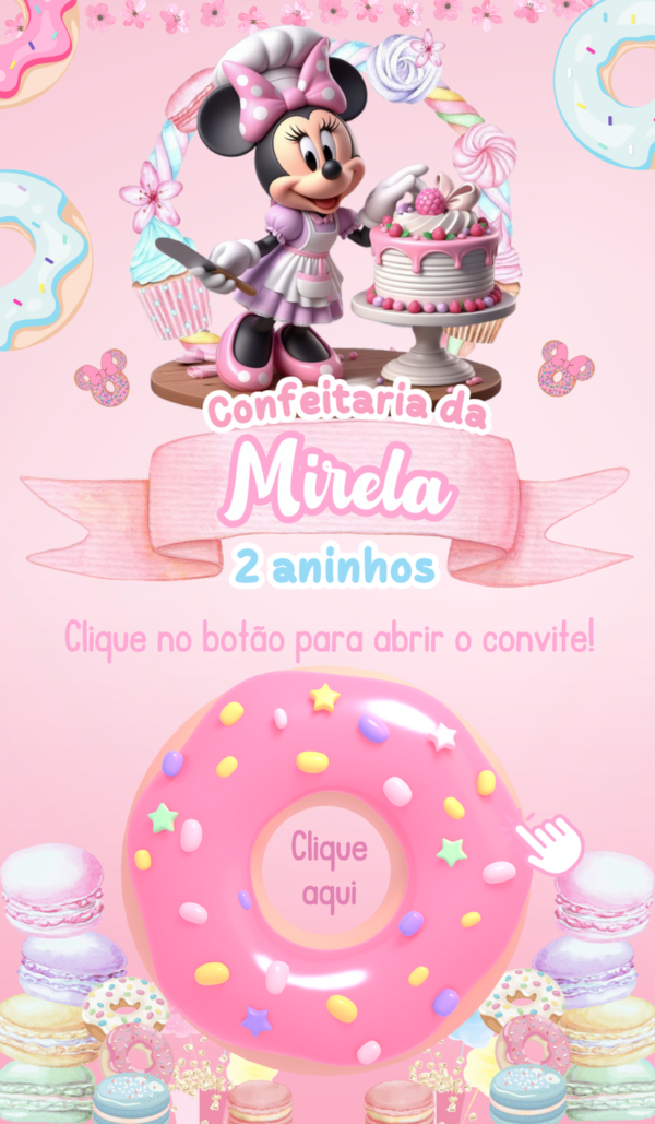Convite infinity Minnie Confeitaria - Image 2
