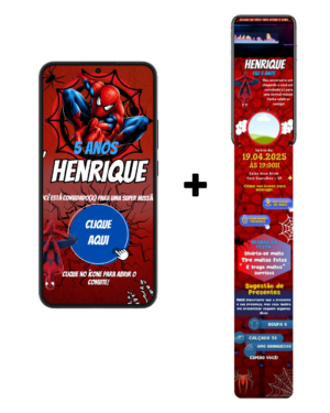 Convite Infinity Homem Aranha