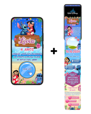 Convite Infinity Lilo Stitch