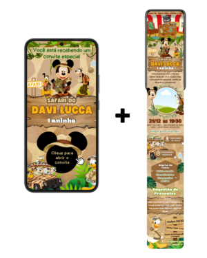 Convite Infinity Mickey Safari