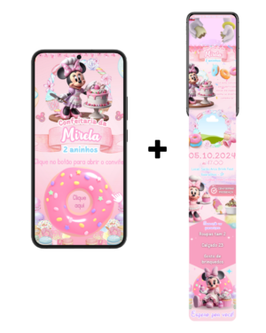 Convite infinity Minnie Confeitaria