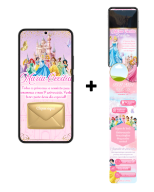 Convite infinity Princesas Disney