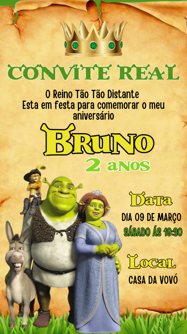Convite Simples Shrek - Image 2