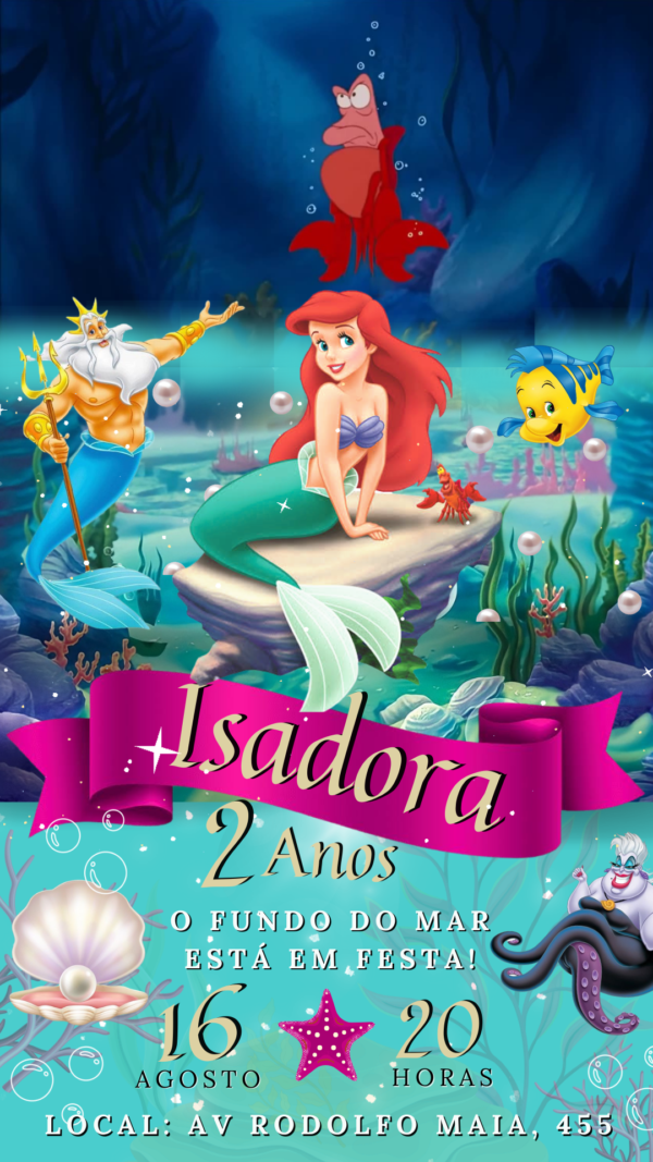 Convite Animado Ariel - Image 2