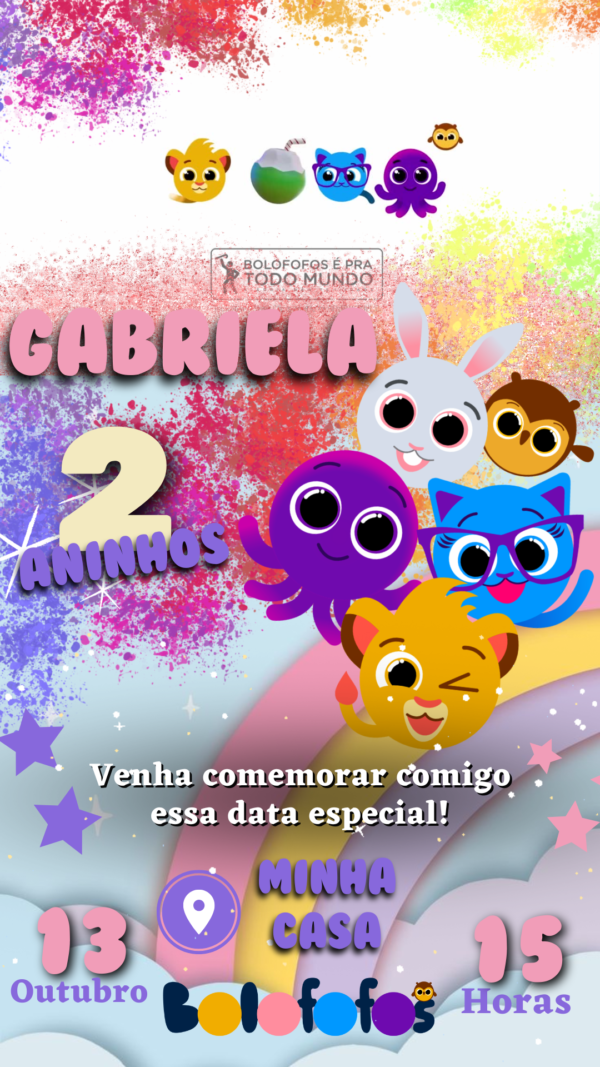 Convite Animado Bolofofos - Image 2