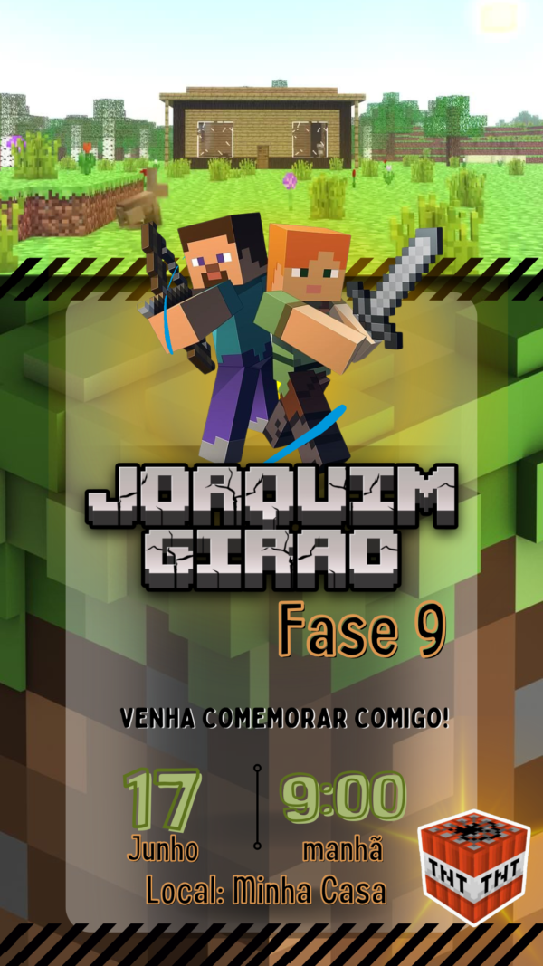 Convite Animado Minecraft - Image 2