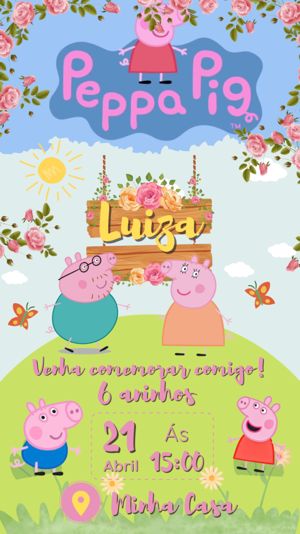 Convite Animado Peppa Pig - Image 2