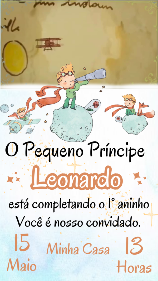 Convite Animado Pequeno Príncipe - Image 2