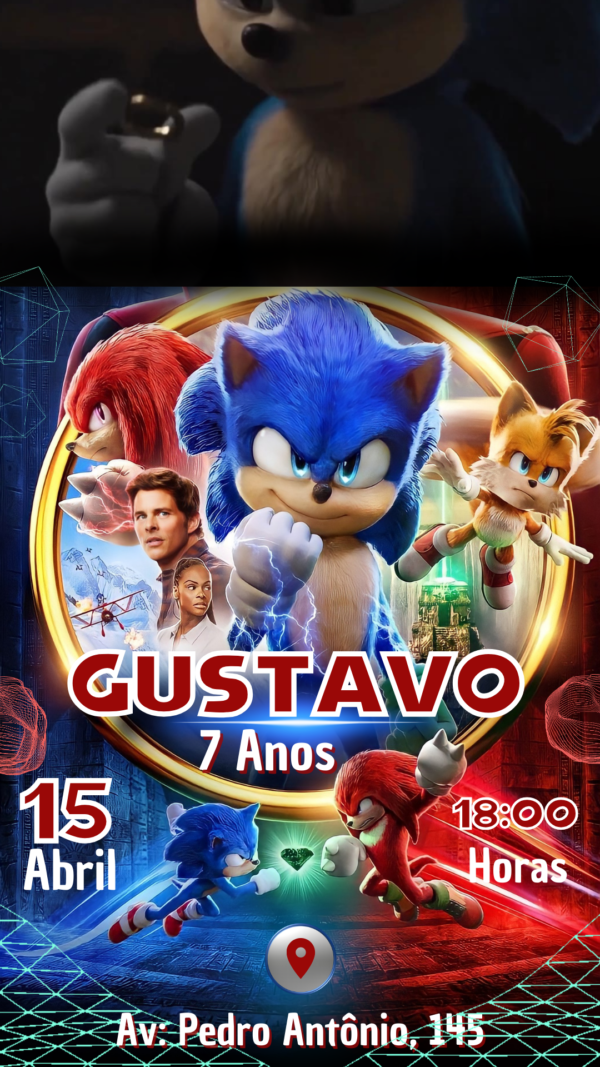Convite Animado Sonic - Image 2