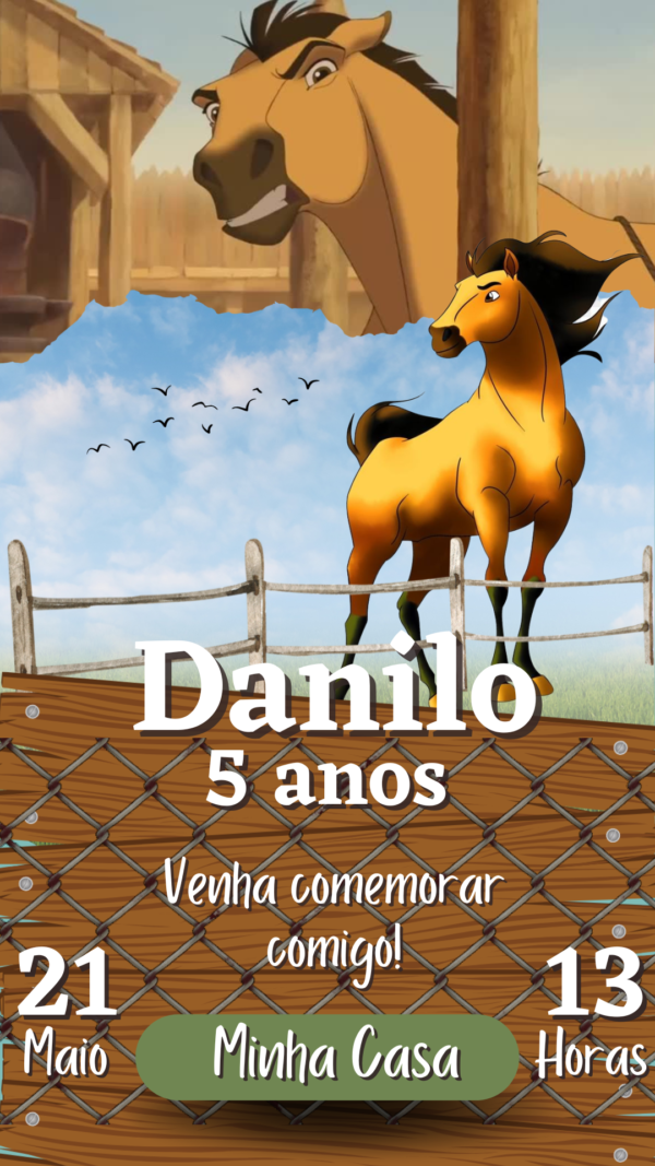 Convite Animado Spirit Menino - Image 2