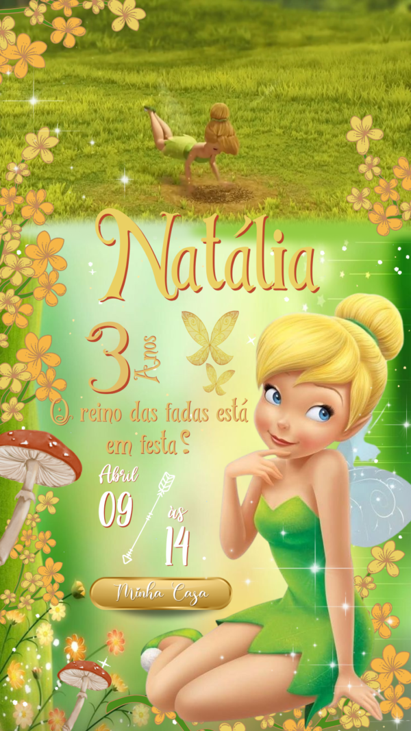 Convite Animado Tinker Bell - Image 2