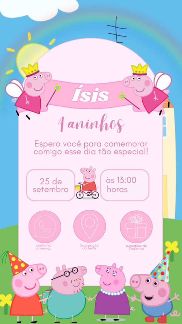 Convite Interativo Peppa Pig - Image 2