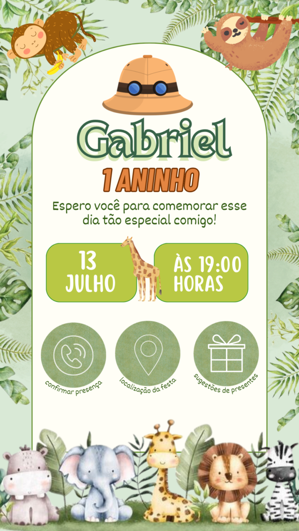Convite Interativo Safari - Image 2