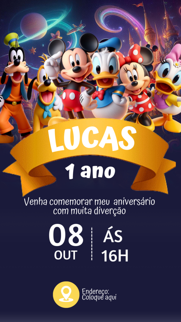 Convite Simples A Casa do Mickey - Image 2
