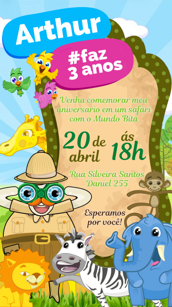 Convite Simples Mundo Bita - Image 2