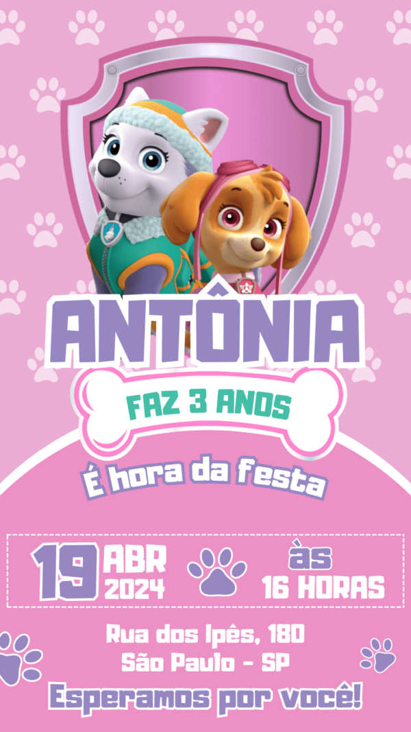 Convite Simples Patrulha Canina - Image 2