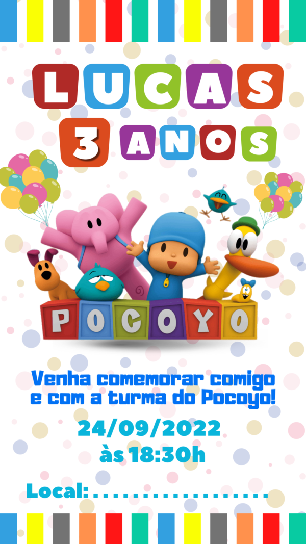 Convite Simples Pocoyo - Image 2