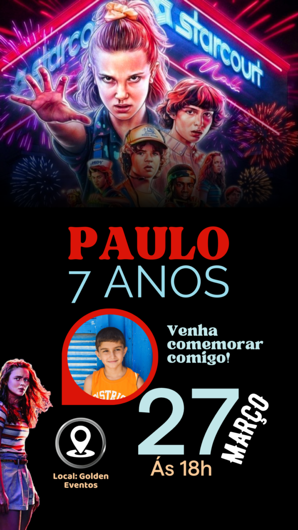 Convite Simples Stranger Things - Image 2
