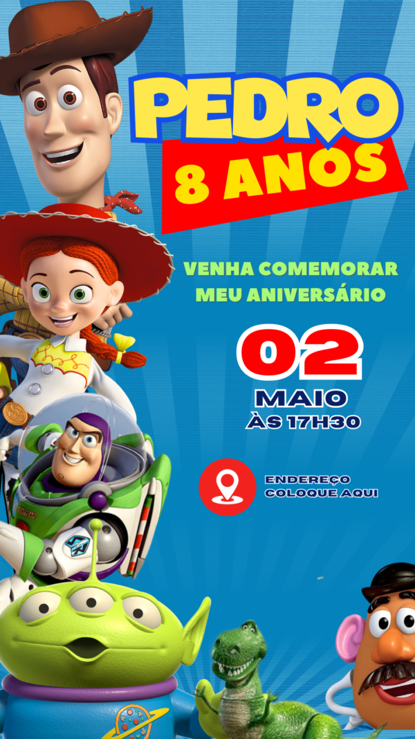 Convite Simples Toy Story - Image 2