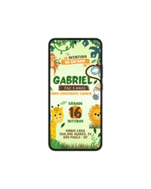 Convite Simples Safari