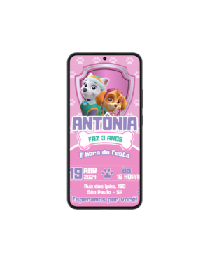 Convite Simples Patrulha Canina