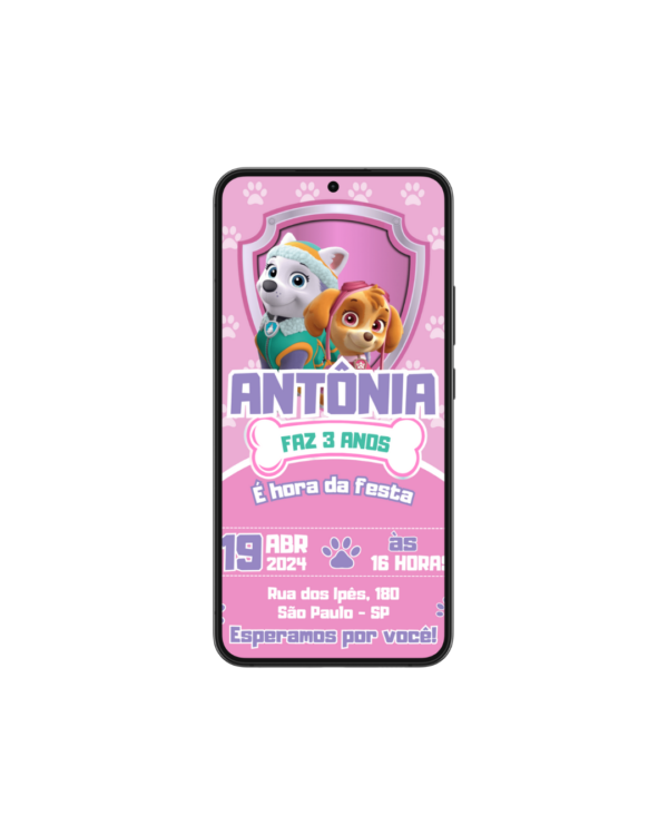 Convite Simples Patrulha Canina