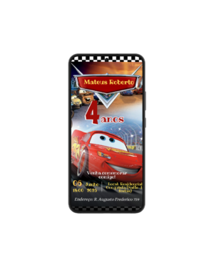 Convite Simples Carros