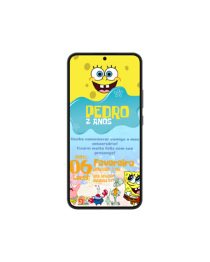 Convite Simples Bob Esponja