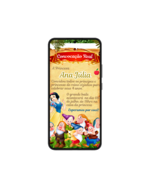 Convite Simples Branca de Neve