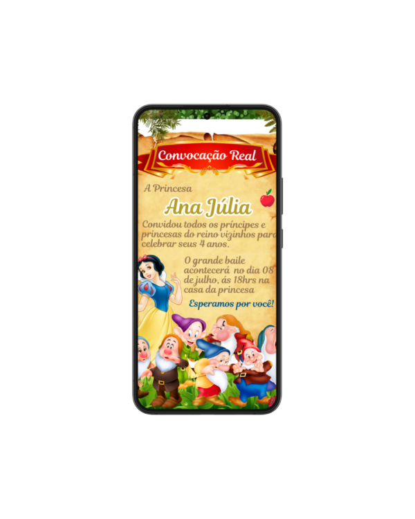 Convite Simples Branca de Neve