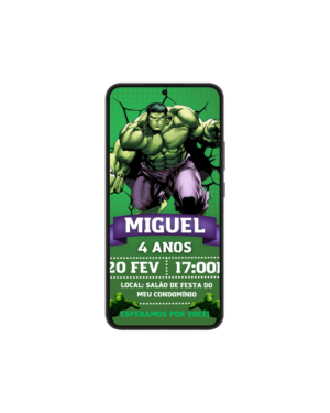 Convite Simples Hulk