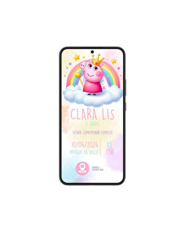 Convite Simples Peppa Pig 2