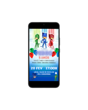 Convite Simples PJ Masks