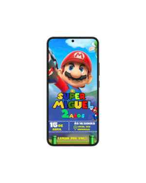 Convite Simples Super Mário