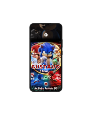 Convite Animado Sonic