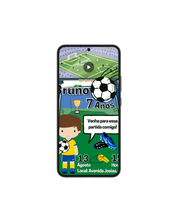 Convite Animado Futebol