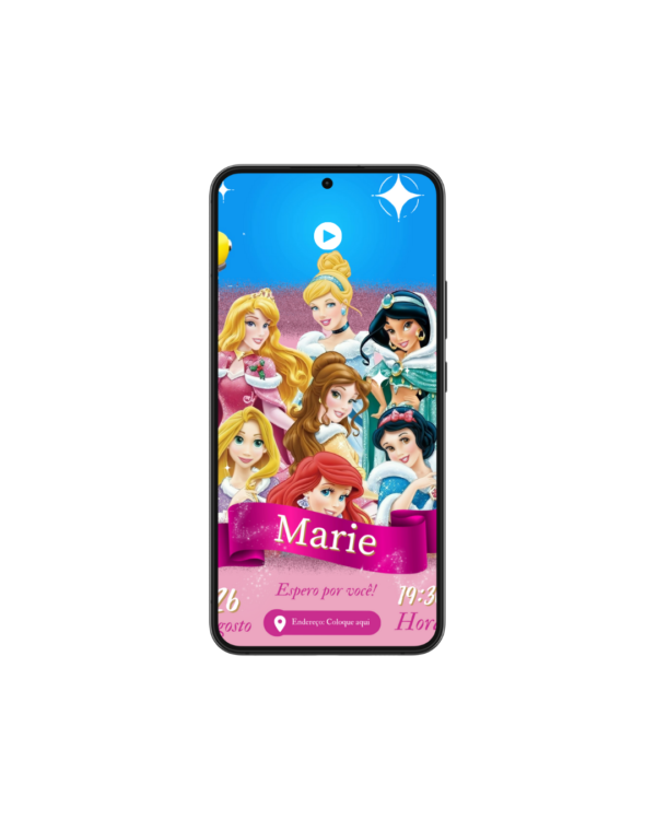 Convite Animado Princesas