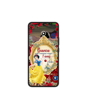 Convite Animado Branca de Neve