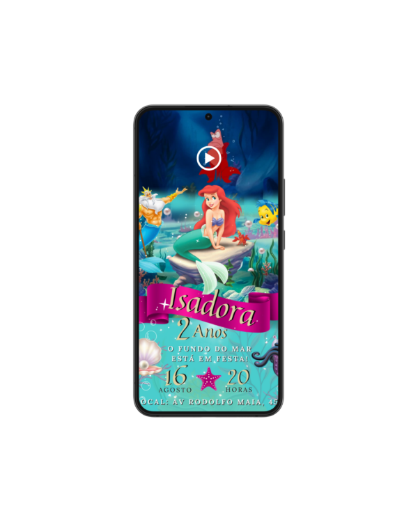 Convite Animado Ariel