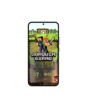 Convite Animado Minecraft