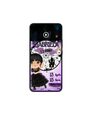 Convite Animado Wandinha