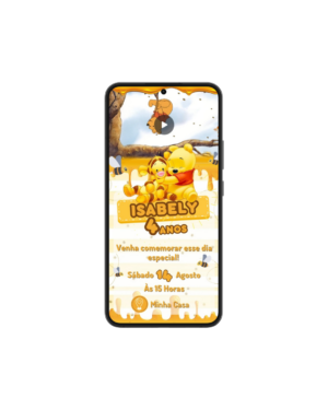 Convite Animado Ursinho Pooh
