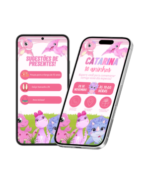 Convite Interativo Dinossauros Baby