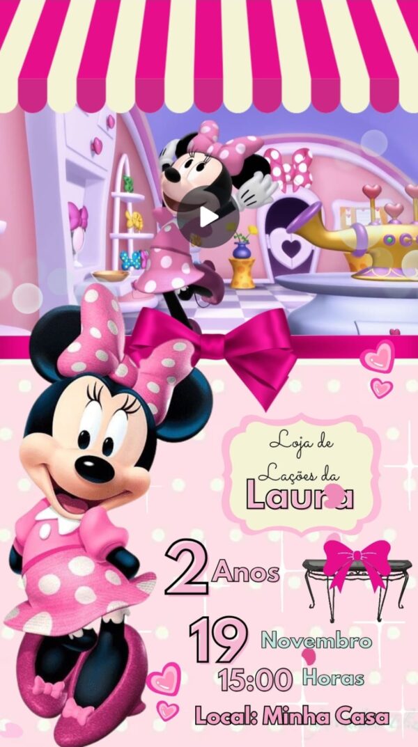 Convite Animado Minnie - Image 2