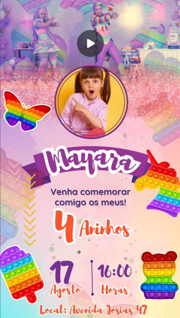 Convite Animado Pop It - Image 2