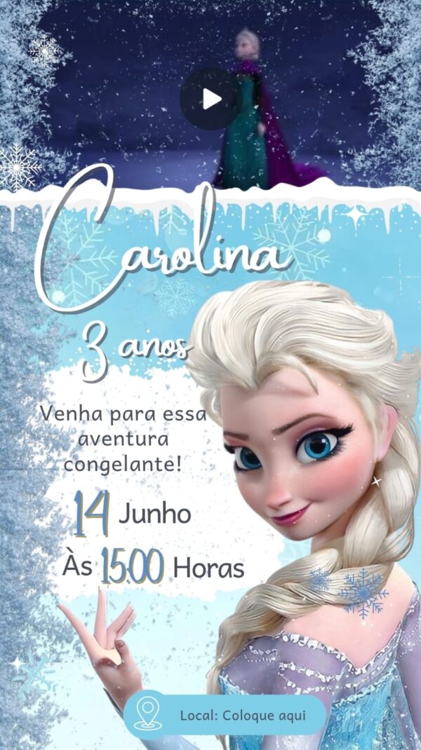 Convite Animado Frozen - Image 2