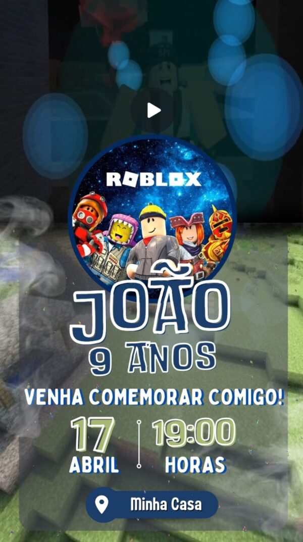 Convite Animado Roblox - Image 2