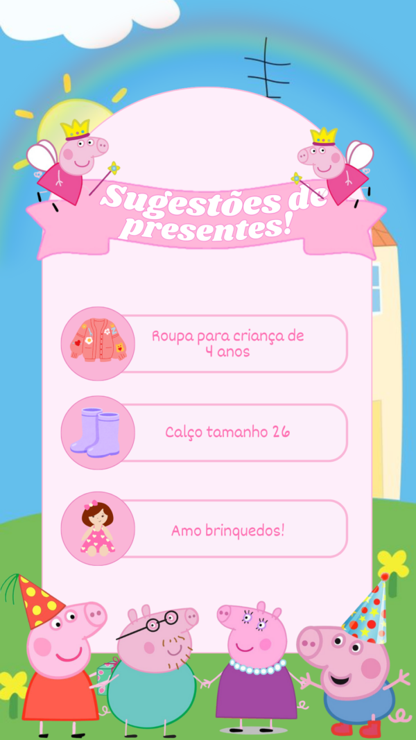 Convite Interativo Peppa Pig - Image 3