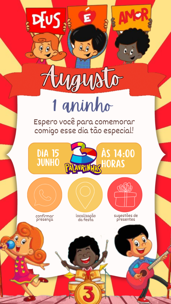 Convite Interativo 3 Palavrinhas - Image 2