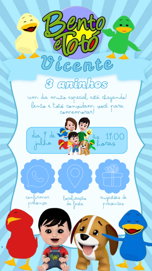 Convite Interativo Bento e Totó - Image 2